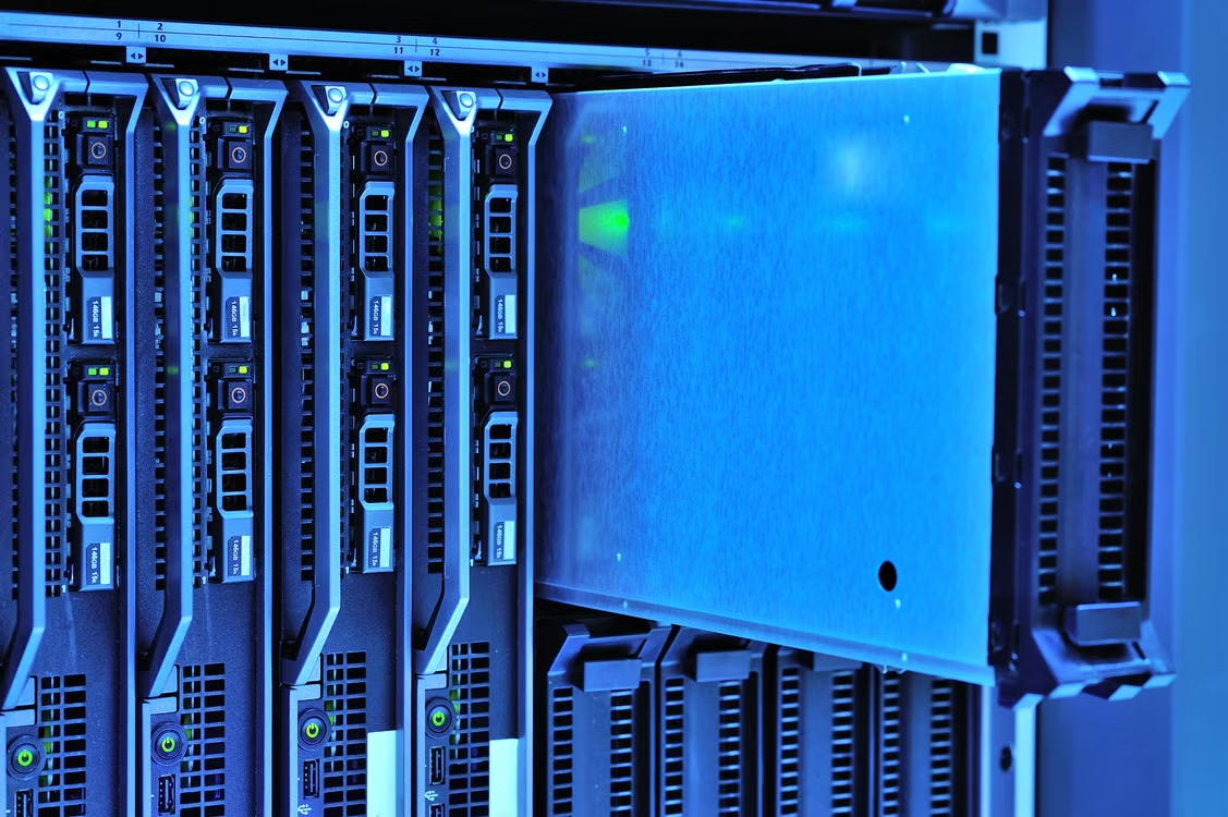 Server hardware powering BrainChain's hosting