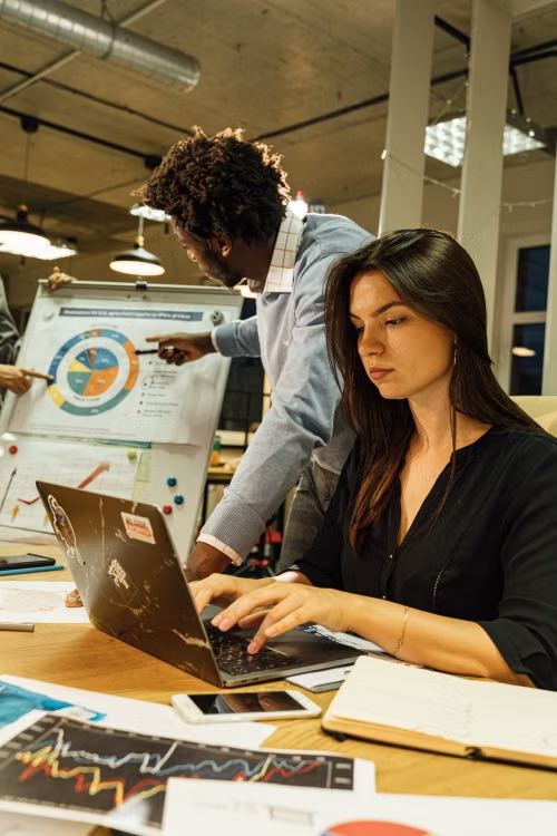 Reviewing business data together